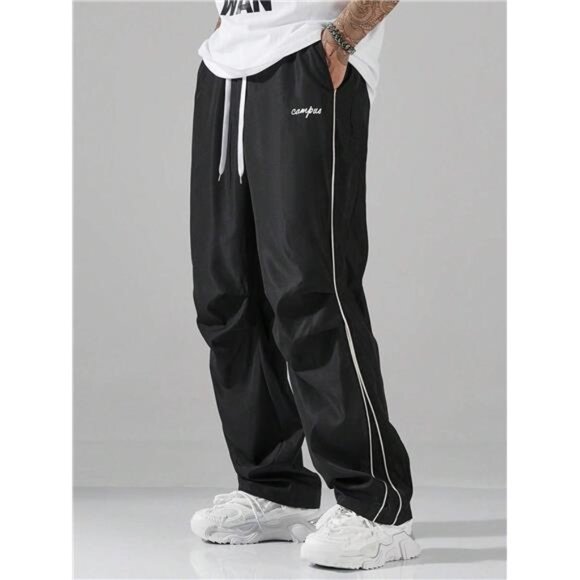 Men's Striped Three - Color Casual Pants with Pockets, Suitable for Sports, - Picture 3 of 8